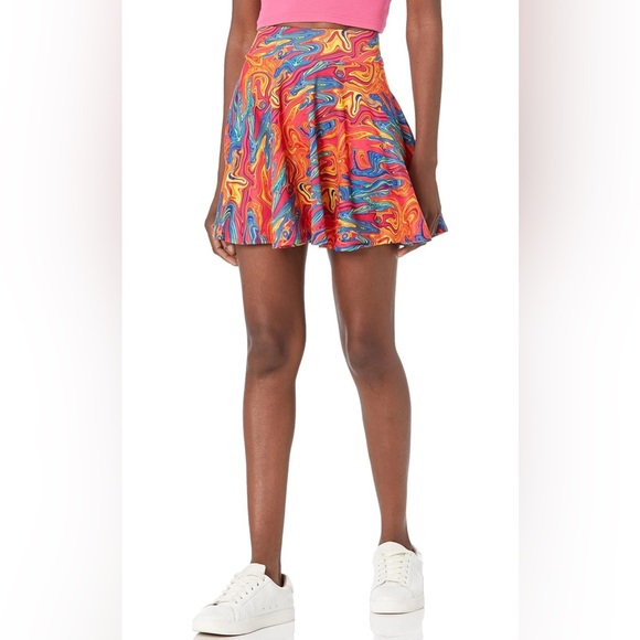 NWOT Women’s Orange Tie Dye Lycra Athletic Skirt Size Large - Picture 1 of 8